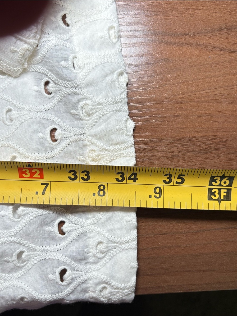 Anthropologie White Eyelet Button Front Midi Skirt | Boho Cottagecore Coastal - Picture 10 of 10